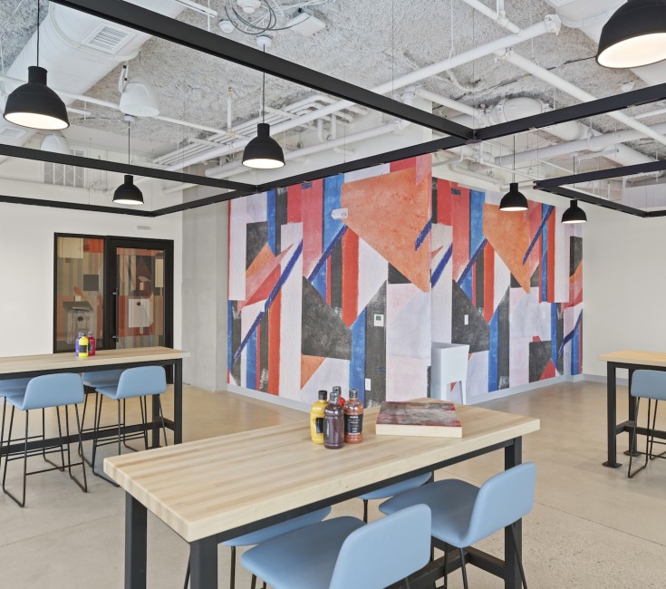 Creative room with ample lighting