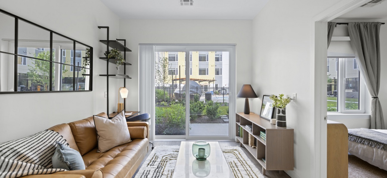 Kitchen kitchen and dining room with modern appliances and bright lighting